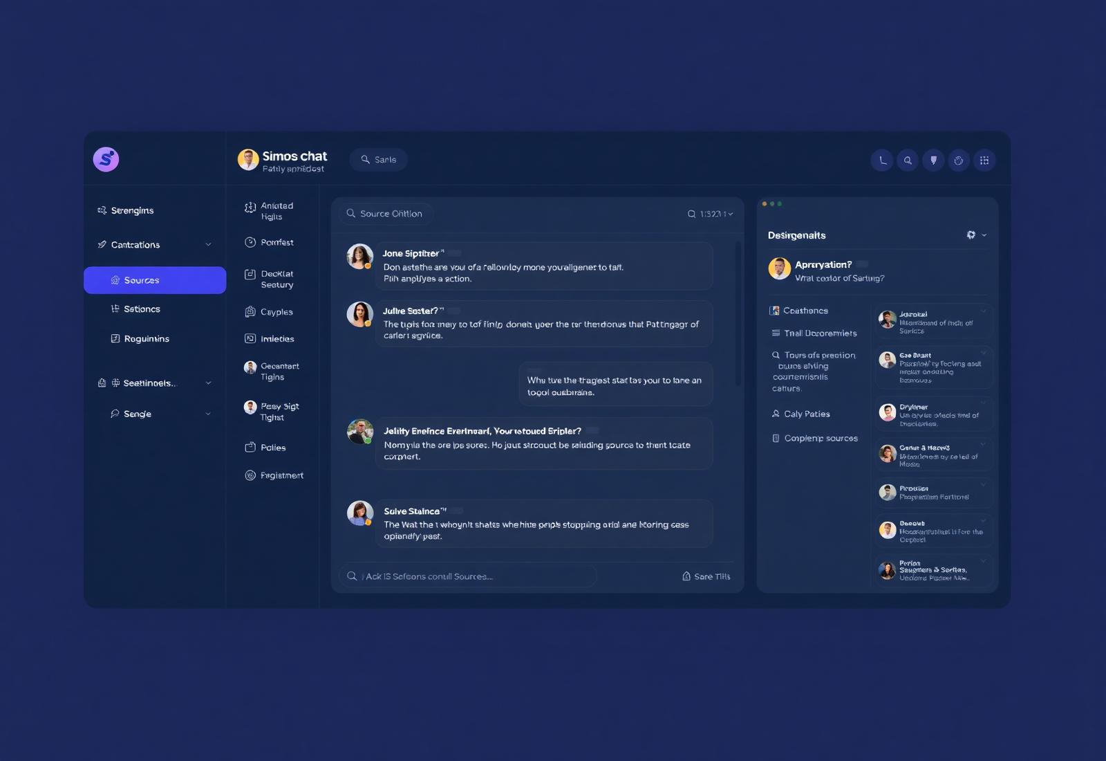 Simmetric Chat dashboard preview